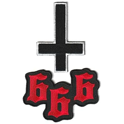 Lot Of 2 Satanic Inverted Upside Down Cross 666 Mark Of...