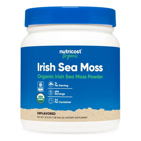 Suplemento Nutricost Organic Irish Moss Powder 454g
