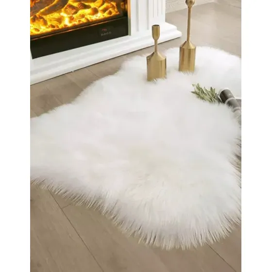 Alfombra Interior Peluche Felpudo Decoración 60x90 Pie Cama