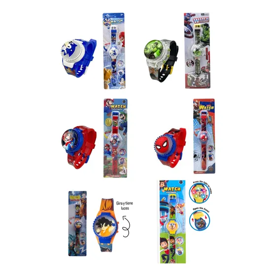 Reloj Para Niños Spiderman, Mario, Paw Patrol, Dragon Ball