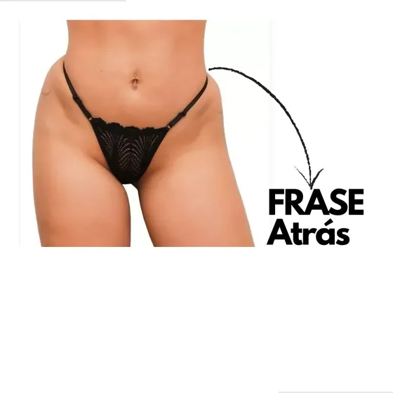 Calcinha Fio Dental Sexy Microfibra Feminina Com Frase