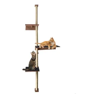 Torre Arranhador Para Gatos 1.80 Metros Prateleiras Carpete Torre Arranhador Para Gatos 1.80 Metros Prateleiras Carpete