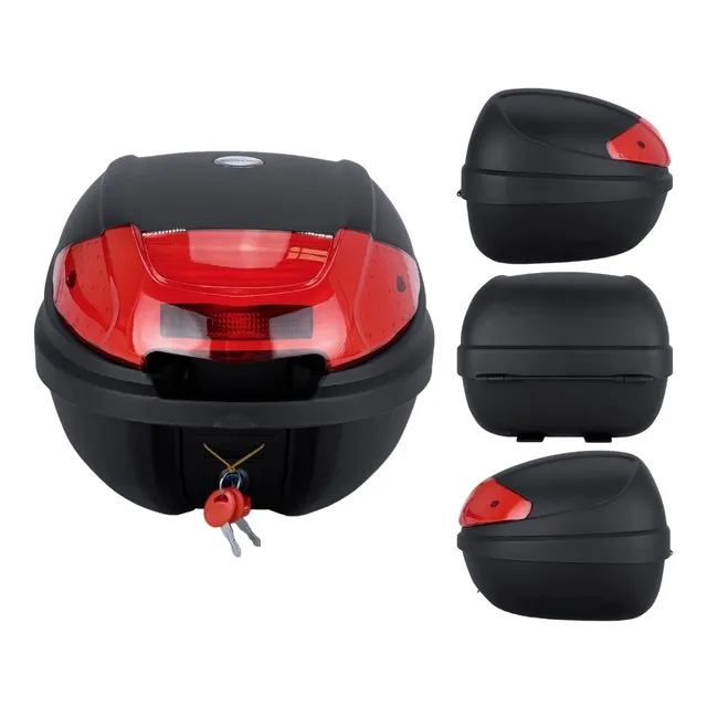 Cajuela Trasera Techx2 Con Reflejante Para Motocicleta