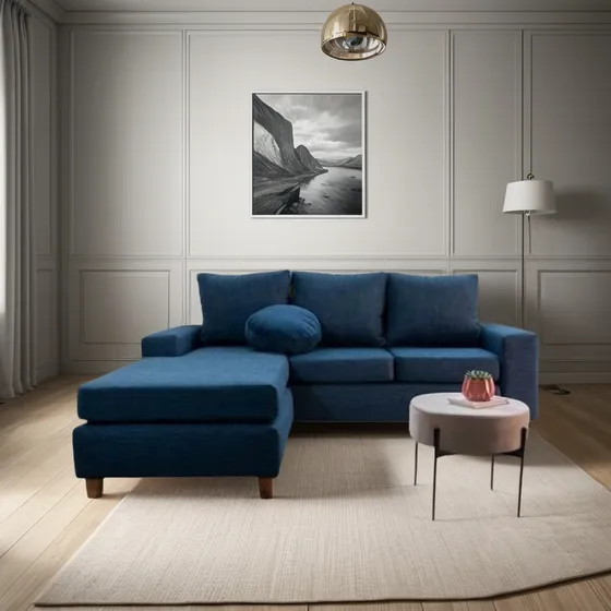 Sillon Sofa  3 Cuerpos Diseño En Chenille Malaga Living