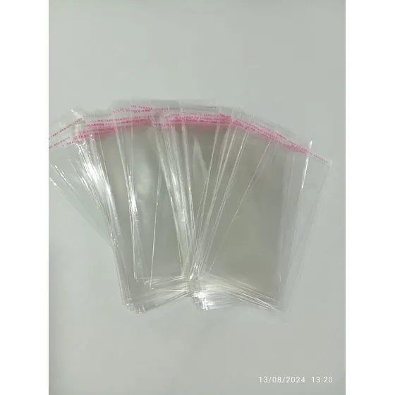 Bolsas Celofan  Con Pega ( Adhesiva ) 5x11 Cm