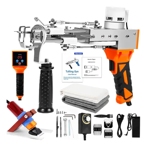 Pistola Tufting 2 En 1 Con Kit Recortador Alfombras - Pro