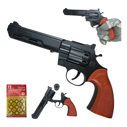Arma De Espoleta Arminha Brinquedo 1 Cartela 72 Shot Preto