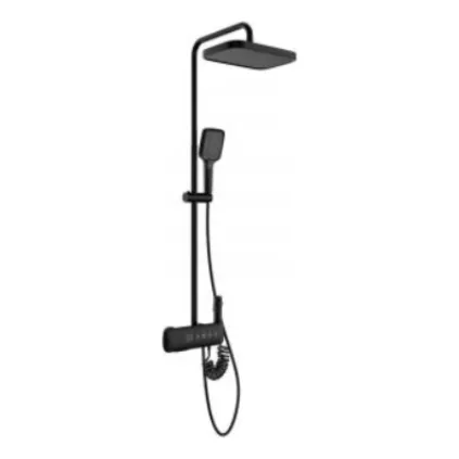 Columna De Ducha Acero Inoxidable Negro Mate Aqua Nuova
