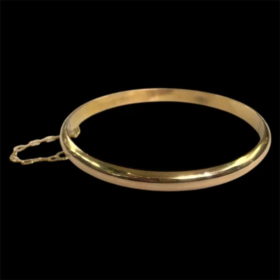 Pulsera De Oro 18k Con Cadena De Seguridad 14,3gr