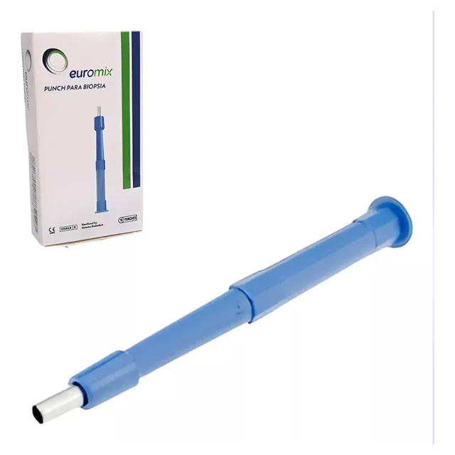 Punch Para Biopsia Cilindrico Nro 3 Euromix Caja X 10u