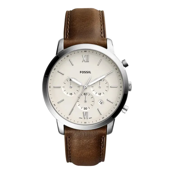 Reloj Cronógrafo Fossil Neutra Fs5380 Para Hombre, Acero/mar