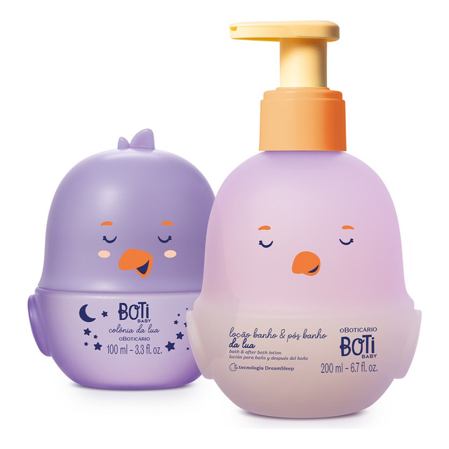 Combo Boti Baby Lua: Colônia Para Bebê 100ml Hidratante Combo Boti Baby Lua: Colônia Para Bebê 100ml Hidratante