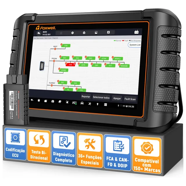 Foxwell Nt1009 10.1'' Scanner Automotivo Profissional Bt