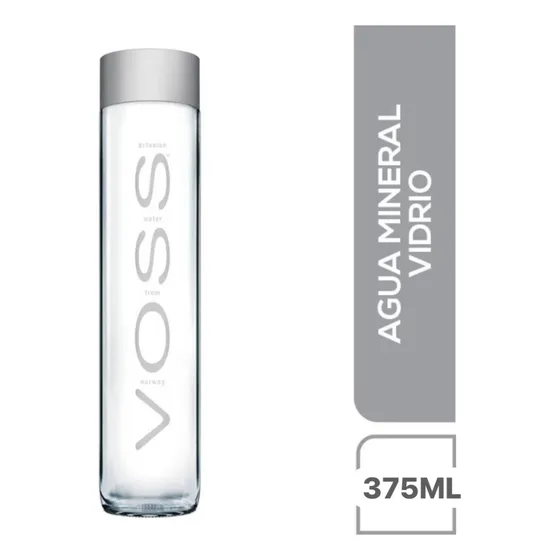 Agua Mineral Voss Botella Vidrio X 375ml X 3u