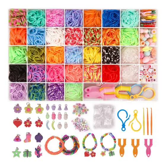 Kit Diy Uuemb 3000+ Para Crear Pulseras De Goma Originales