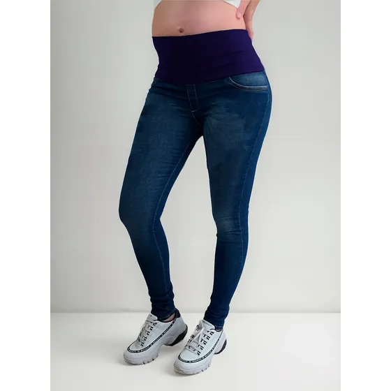 Pantalon Vaquero Maternidad Elástico Suplex Para Embarazada
