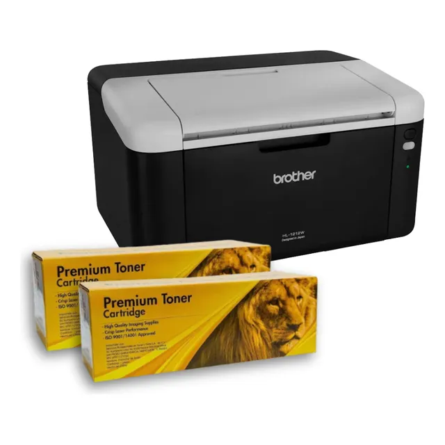 Impresora Brother Hl-1212w Wifi + 2 Toners Alternativos 1060