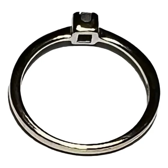 Solitario De Ouro Branco 18k Com Brilhante J R Joalheiro.