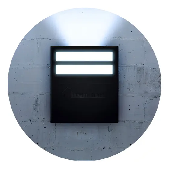 Aplique Unidireccional Uniline Exterior Apto Led Gu10 Color Negro