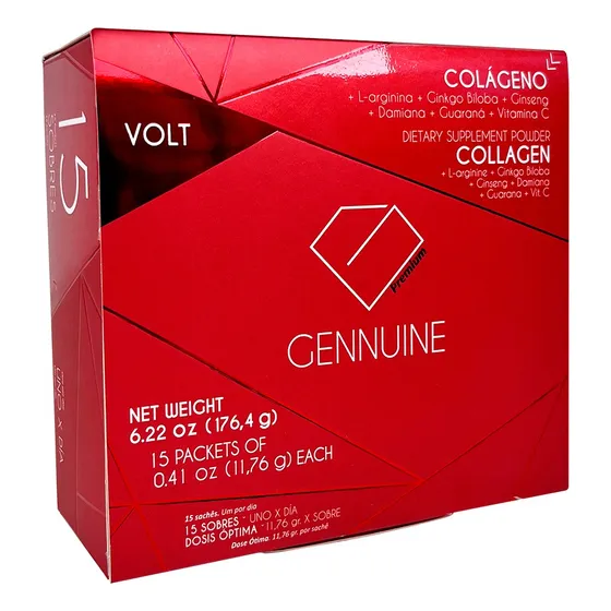 Gennuine Volt Colageno Bebible Sobres - Sabor Mango