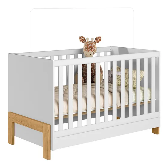 Berço Mini Cama Infantil Bebê Fantasia Plus Branco - Leartam