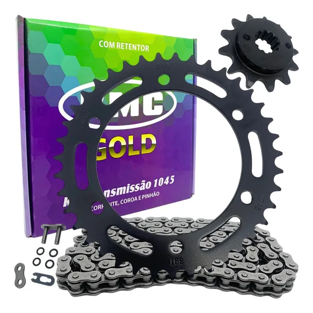 Kit Relação Kmc Xre300 Aço 1045 C/retentores