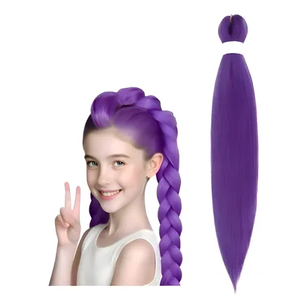 Cabelo Trançado Roxo, Extensões De Cabelo Roxas Rumi Roxo G