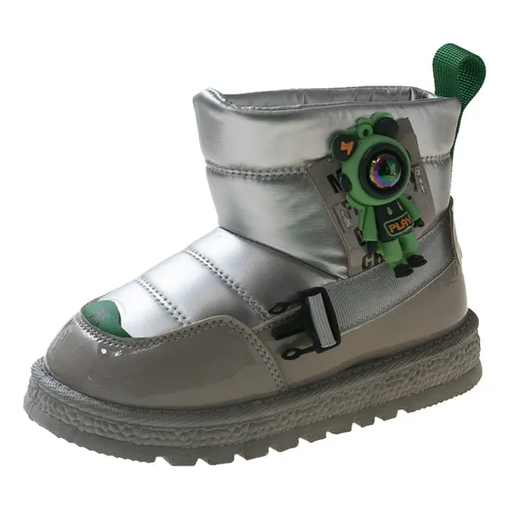 Botas Infantis De Algodão De Pelúcia De Inverno, Sapatos Que