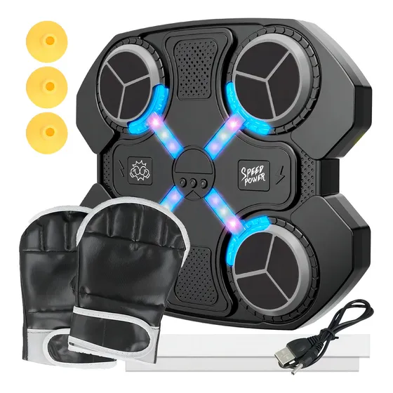 Maquina De Boxeo Infantil Bluetooth Bateria Musica Luz Like