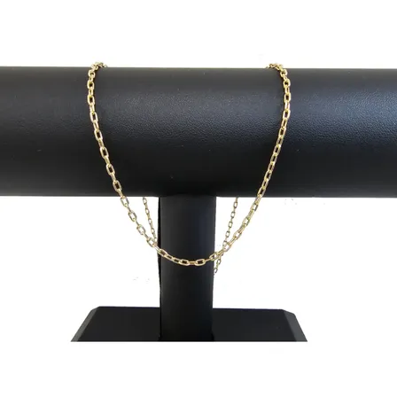 Corrente Cadeado 50 Cm Elo De Ouro 18k Fecho Mosquetão Dourado