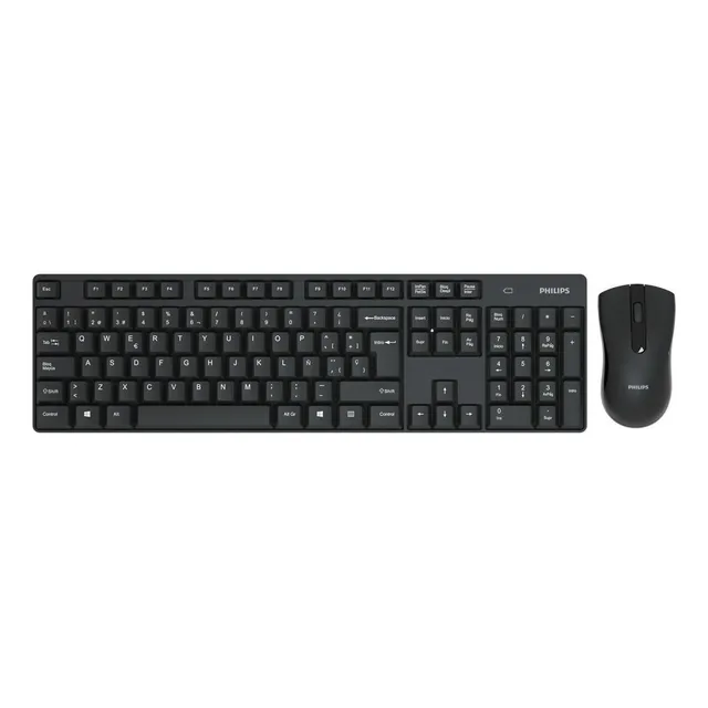 Kit De Teclado Y Mouse Inalámbrico Philips C501 Español Lati