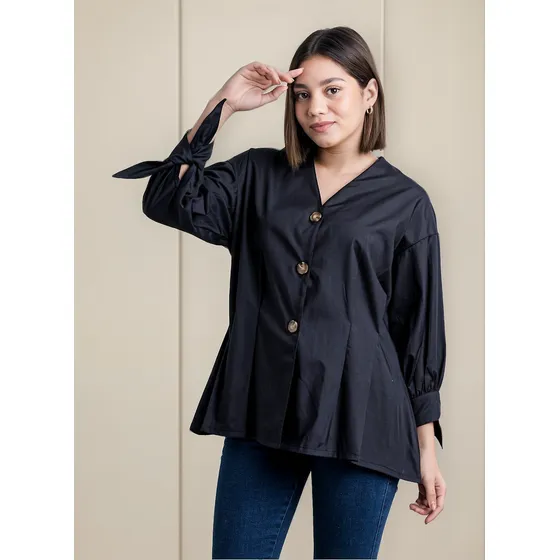 Blusa Ainoa - Nébula - Negro