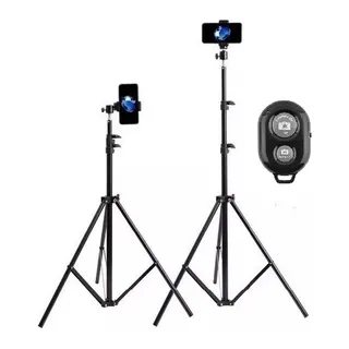 Tripé Pedestal 2 Metros + Suporte De Celular + Ball Head Tripé Pedestal 2 Metros + Suporte De Celular + Ball Head