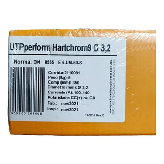 Eletrodo Revestimento Duro 3,25mm Hartchrom9 - Utp - 1kg Eletrodo Revestimento Duro 3,25mm Hartchrom9 - Utp - 1kg