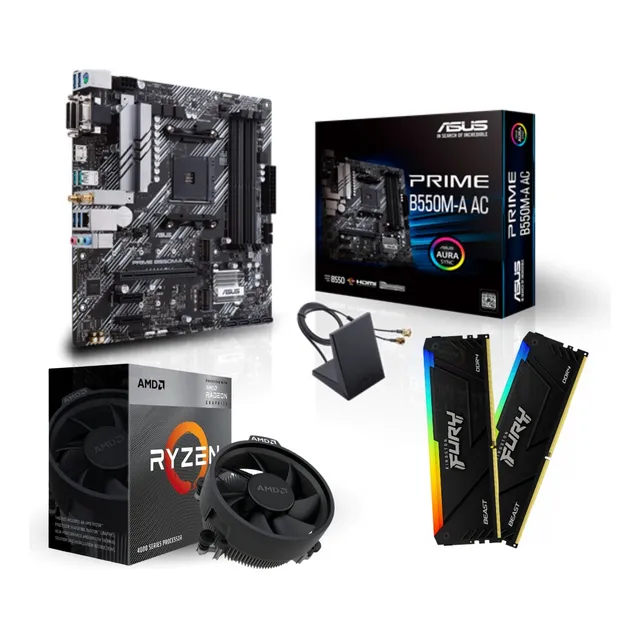 Kit Gamer Amd Ryzen 5 5600g, B550 Wifi, 16 Gb 3200 Mhz