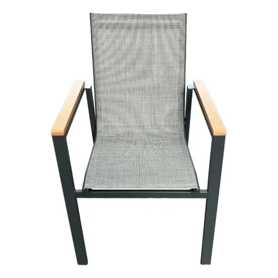Silla De Comedor Exterior En Acero/madera