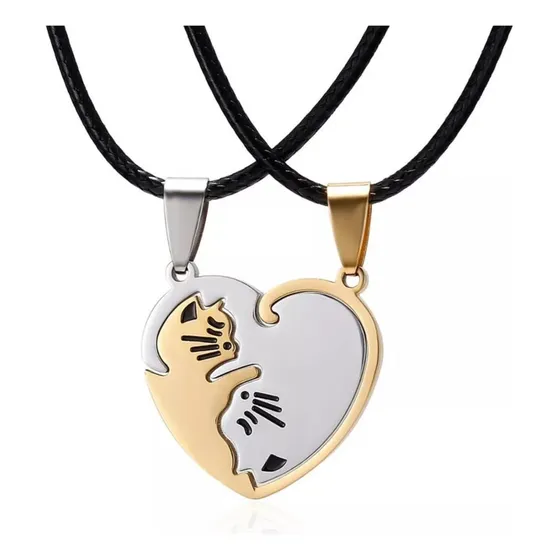 Collar Gatitos Yin Yang Para Compartir Parejas Amistad