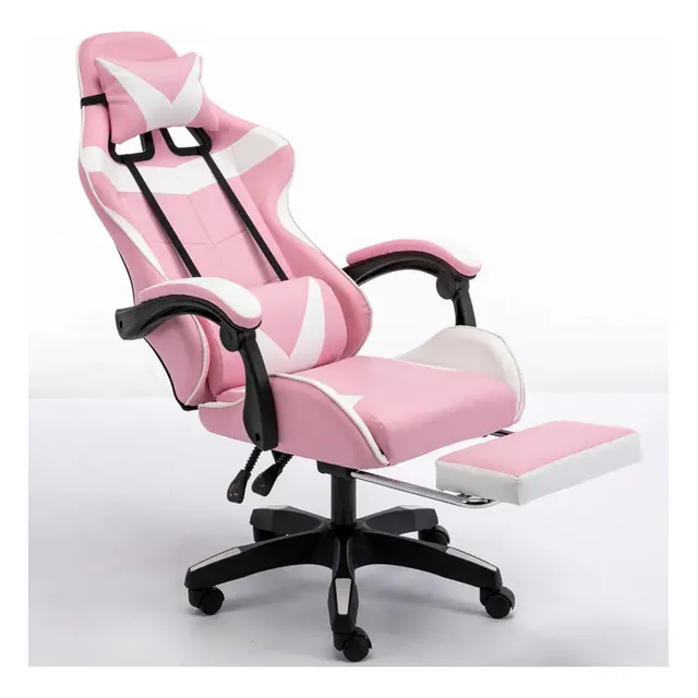 Silla Escritorio Gamer Masaje Reclinable Giratoria Apoyapies