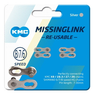 Conector De Cadenas Kmc Missinglink Cl573r 1/6/7/8s, 1 Par Conector De Cadenas Kmc Missinglink Cl573r 1/6/7/8s, 1 Par