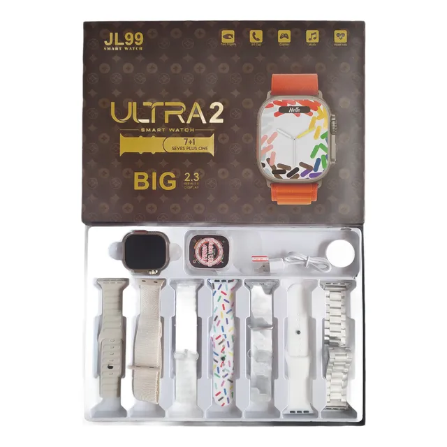 Smartwatch Jl99 Ultra 2/ 7 Pulsos Correas +protector Caja