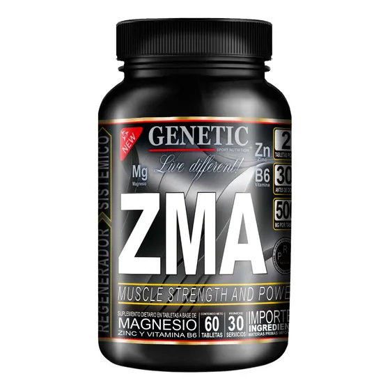 30 Días Zma Pro Hormonal Líbido Magnesio Zinc Vt B6 Genetic Sabor Neutro