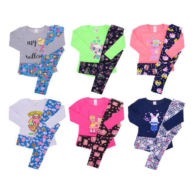 Kit 5 Conjuntos Meia Estação Menina Roupa Infantil Inverno Kit 5 Conjuntos Meia Estação Menina Roupa Infantil Inverno