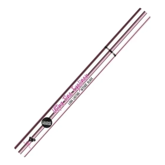 Delineador En Plumin Negro Ultra Fine Eyeliner Pink Up Acabado Mate