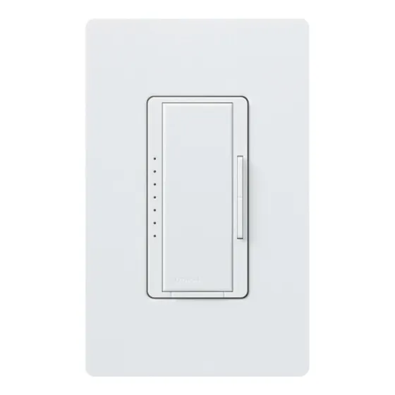 Atenuador De Luz Lutron Dvwcl-153ph-wh Blanco Con Placa