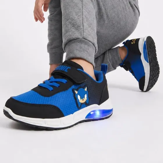 Zapatilla Luces Niño Sonic Azul