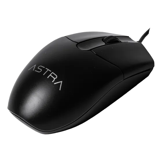 Mouse Alámbrico Usb 1000 Dpi Negro Astra