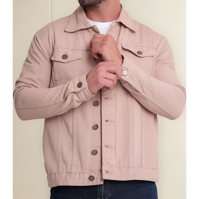 Jaqueta Masculina Jeans Sarja Slim Fit Coloridas Versátil Jaqueta Masculina Jeans Sarja Slim Fit Coloridas Versátil