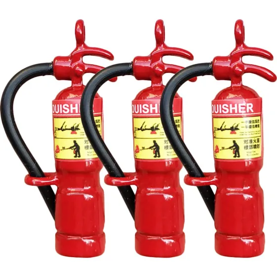 3 Pieza Mini Extintor Incendio Colgante Casa Muñeca