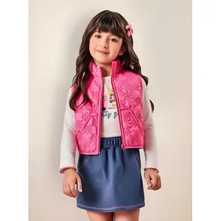 Conjunto Infantil Menina Cinti Trio Blusa Saia E Colete Conjunto Infantil Menina Cinti Trio Blusa Saia E Colete