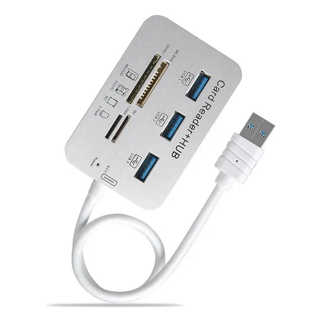 2 En 1 Usb Hub Lector De Tarjetas Usb3.0